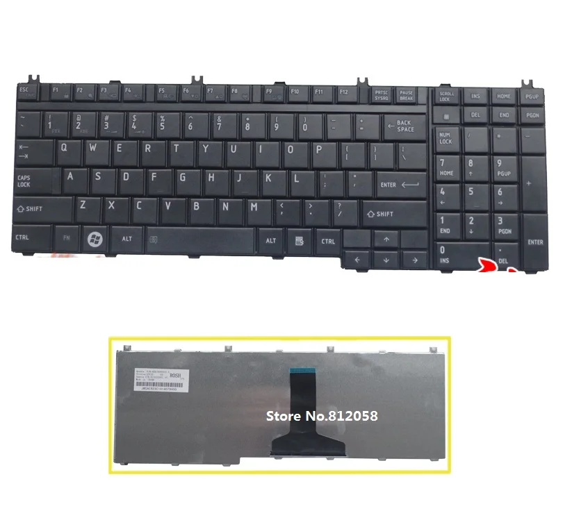 

SSEA New laptop US Keyboard English for TOSHIBA X505 X500 A500 A505 L350 L355 355D L500 L505 L535 L550 P200 P300 P505 F501