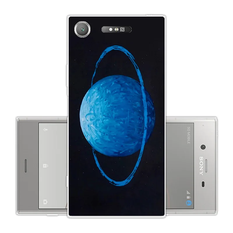 Мягкие силиконовые чехлы для Sony Xperia XZ1 5 2 дюйма задняя крышка синего цвета из ТПУ