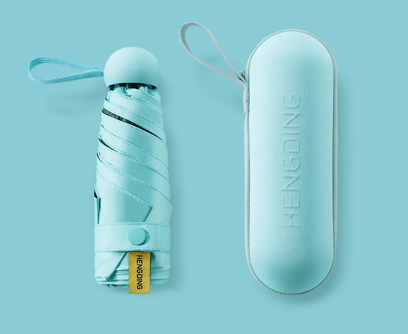 Мини-капсула зонтик пятискладной солнцезащитный анти-УФ UPF50+ Зонт parapluie складной женский Карманный Зонт для женщин