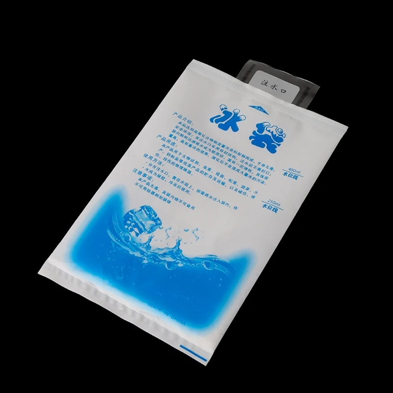 400ml THINKTHENDO 10 шт Многоразовые Пакеты для льда пластиковая сумка-холодильник для хранения продуктов, гелевые пакеты для льда, кубики из полиэтиленовой смолы белого и синего цвета, новинка - Цвет: 400ml
