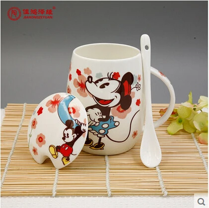 Костяной фарфор чаша керамика ложка с крышкой влюблённые барабан | Дом и сад