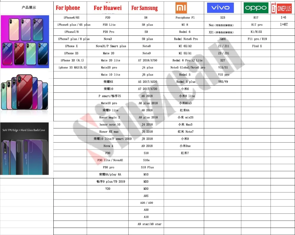 Чехол из градиентного стекла для Xiaomi 11/Mi 10 lite/Mi9 SE/Redmi Note 9s/Note 8T/Note 8 Pro/8A/7A/POCO X3 NFC/Note 9