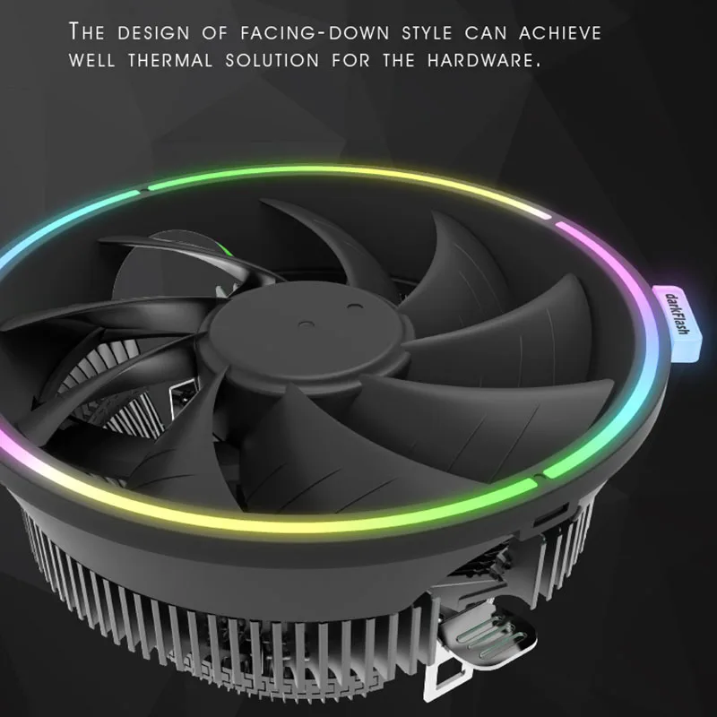 Aigo RGB Процессор кулер 3PIN радиатора для AMD Intel 775 1150 1151 1155 1156 бесшумный ПК Процессор Охлаждающий радиатор вентилятора вентилятор LGA AM3/AM4
