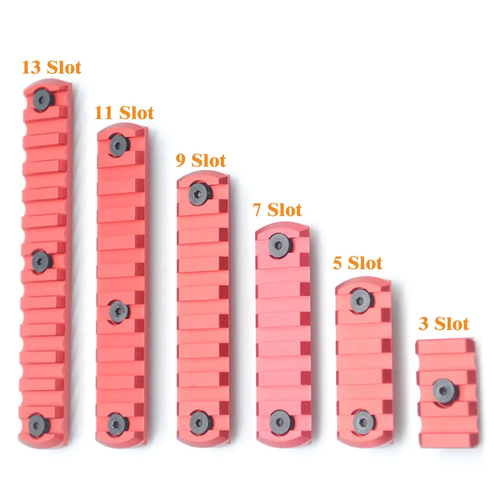 TriRock 3/5/7/9/11/13 Слоты Keymod Rail Section Picatinny/Weaver сегмент крепление для KEYMOD Handguard Rail_Red