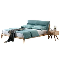 1212h303a modern simple asho solid wood with stable ranked skeleton soft bed rest large bed frame