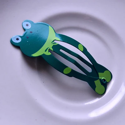 Frog LOEEL 2 шт./компл. мультфильм животных заколки дети Головные уборы жираф лев леопард 19 видов животных дизайнерские шпильки для девочек, повязка на голову - Цвет: Frog