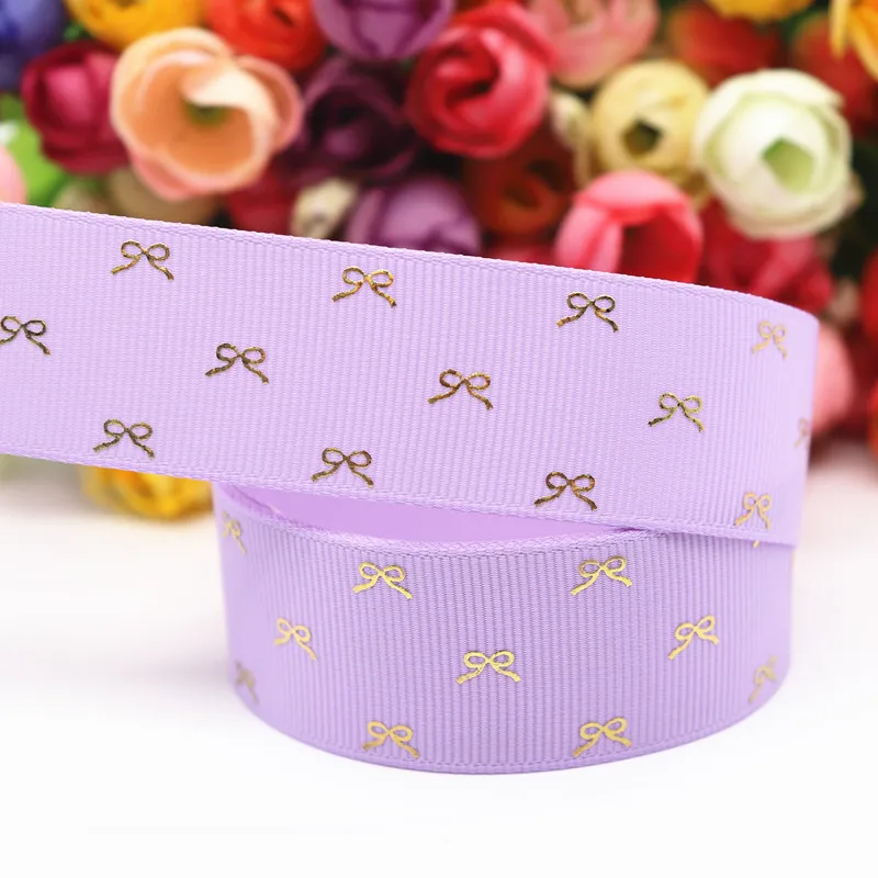 5 ярдов Grosgrain лента с золотым бантом печатная лента " 25 мм/1,5" 38 мм пробки для бутылок DIY ремесла аксессуары ручной работы M19060801