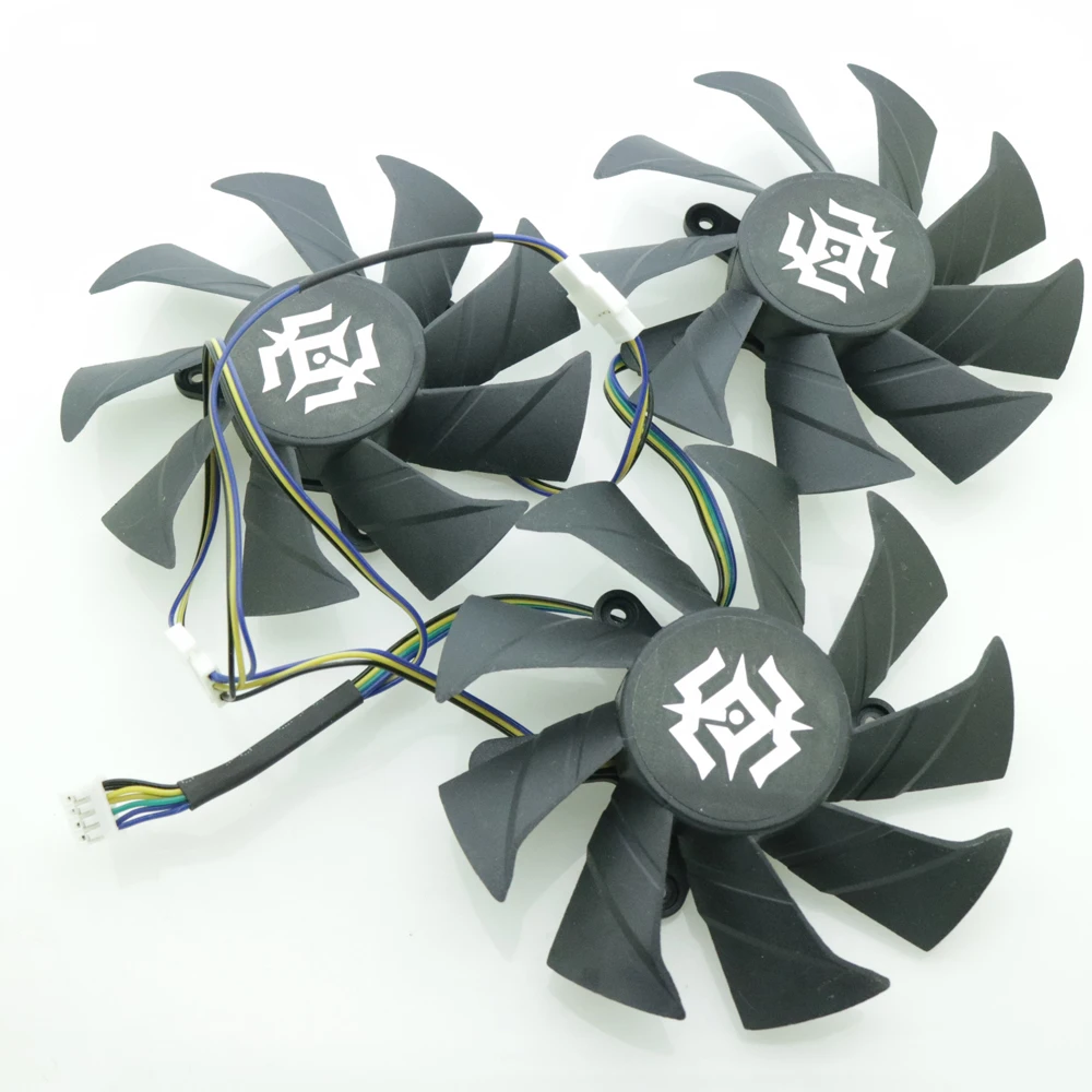 3 шт./лот 12 в 85 мм 4Pin GPU вентилятор для ZOTAC GTX1070-8GD5 RTX2070 TRX2080-8GD6 RTX2080Ti видеокарта вентилятор охлаждения