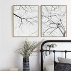 Современные Настенные постеры в скандинавском стиле, настенные картины на холсте с пейзажем, черно-белые, для гостиной, домашний декор