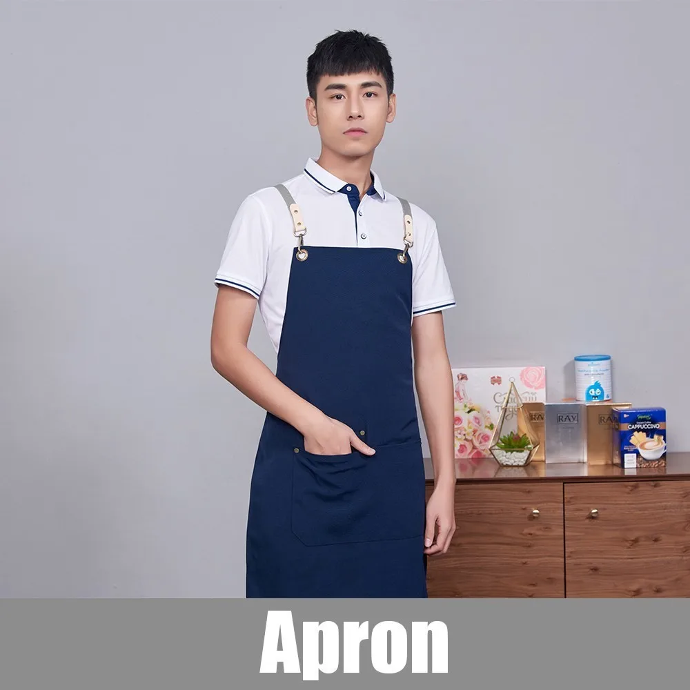 Apron 4 Тканевый Карманный подвесной фартук унисекс для кухни, приготовления пищи, барбекю, кафе, выпечки, фартук, косметолога, парикмахерских, салонный Рабочий Фартук - Цвет: Apron 4
