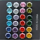 Модные серьги с цирконием кубической огранки, набор для женщин, простые цветные кристаллические серьги, вечерние ювелирные изделия, подарки, 12 парлот