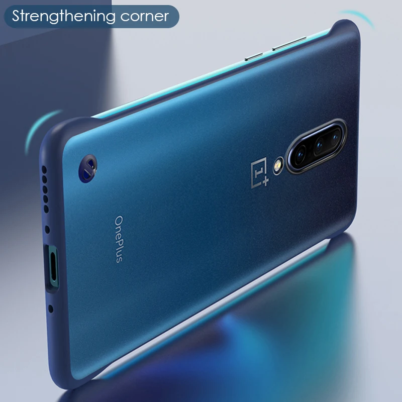 Ультратонкий матовый чехол Oneplus 7 Pro без отпечатков пальцев с изогнутой задней