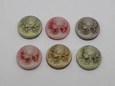 50 смешанных цветов Красивая Женская Круглая Плоская задняя резиновая Камея