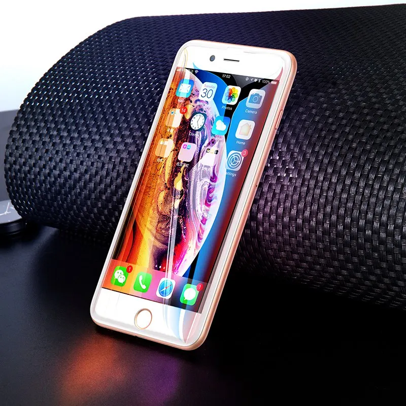 White Glass Защитное стекло Baseus для iPhone 7 7 Plus 0,3 мм Полное покрытие экрана протектор для iPhone 8 8 Plus 6 6s Plus закаленное стекло - Цвет: White Glass