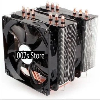 Радиатор PC cpu кулер для Intel LGA 775/115x для AMD AM2/AM3/AM4 EDDY-120R 4 тепловые трубки TDP двойной вентилятор ШИМ светодиодный 4pin радиатор
