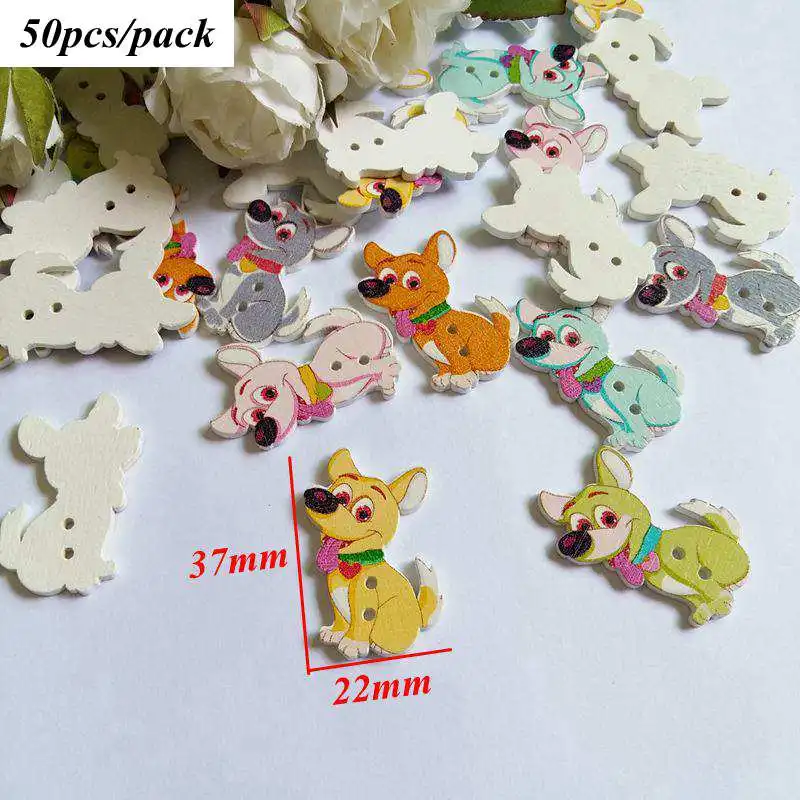 Style 31 50pcs 20-50 шт красочные 2 отверстия деревянные Кнопки для скрапбукинга ремесла DIY Детские аксессуары для шитья одежды декоративные пуговицы L-1 - Цвет: Style 31 50pcs