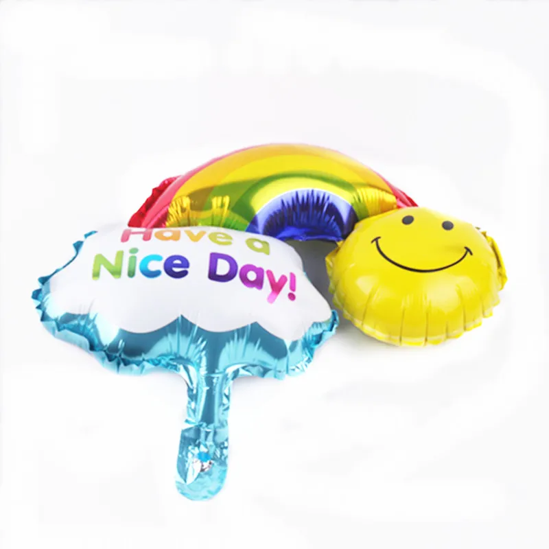 GOGO PAITY улыбающееся лицо Радужный алюминиевый шар для свадебной вечеринки