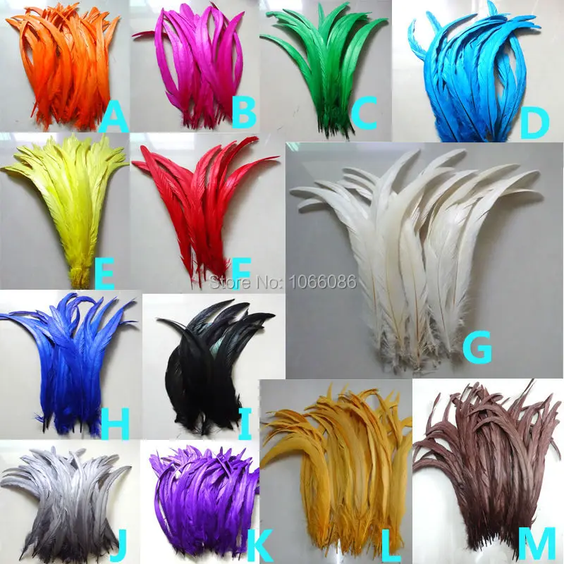500 шт./лот натуральные петушиные перья coque окрашенные Куриные 30 35 см 12 14 дюймов