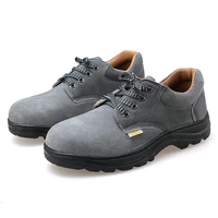 ac11003 outdoor steel toe work boots black light breathable suede mesh steel toe safety shoes male steel toe chaussure femme