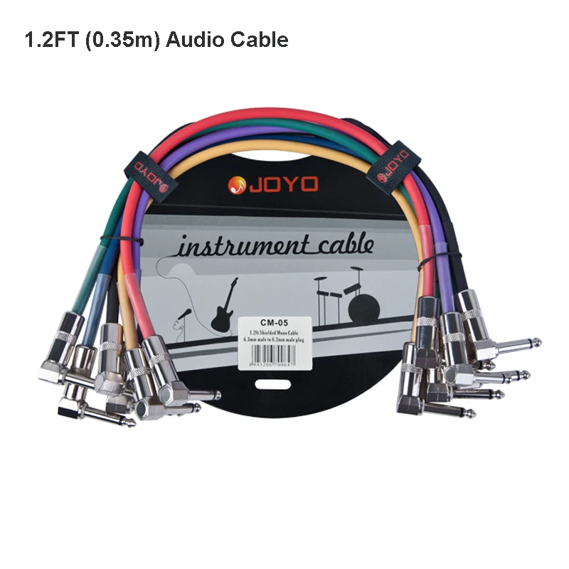 6 шт./лот JOYO CM 05 1 2 футов экранированный моно 3 мм штекер цветной инструмент кабель