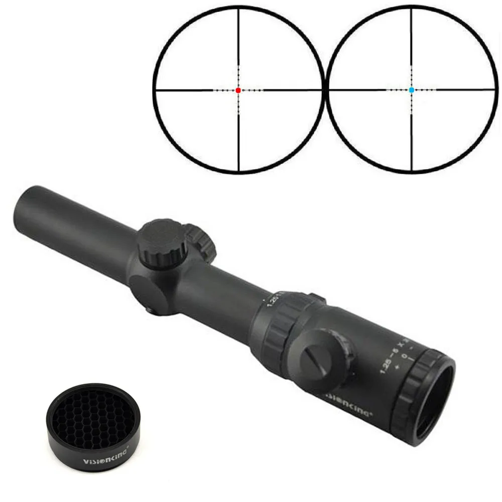Visionking 1,25-5x26 страйкбол прицелы с Сотами АК коллиматор Охота цель оптический прицел освещенный прицел. 223