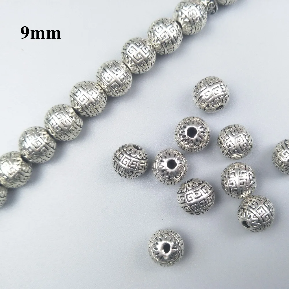 Разделительные бусины Tasbih античное серебряное покрытие свободные для