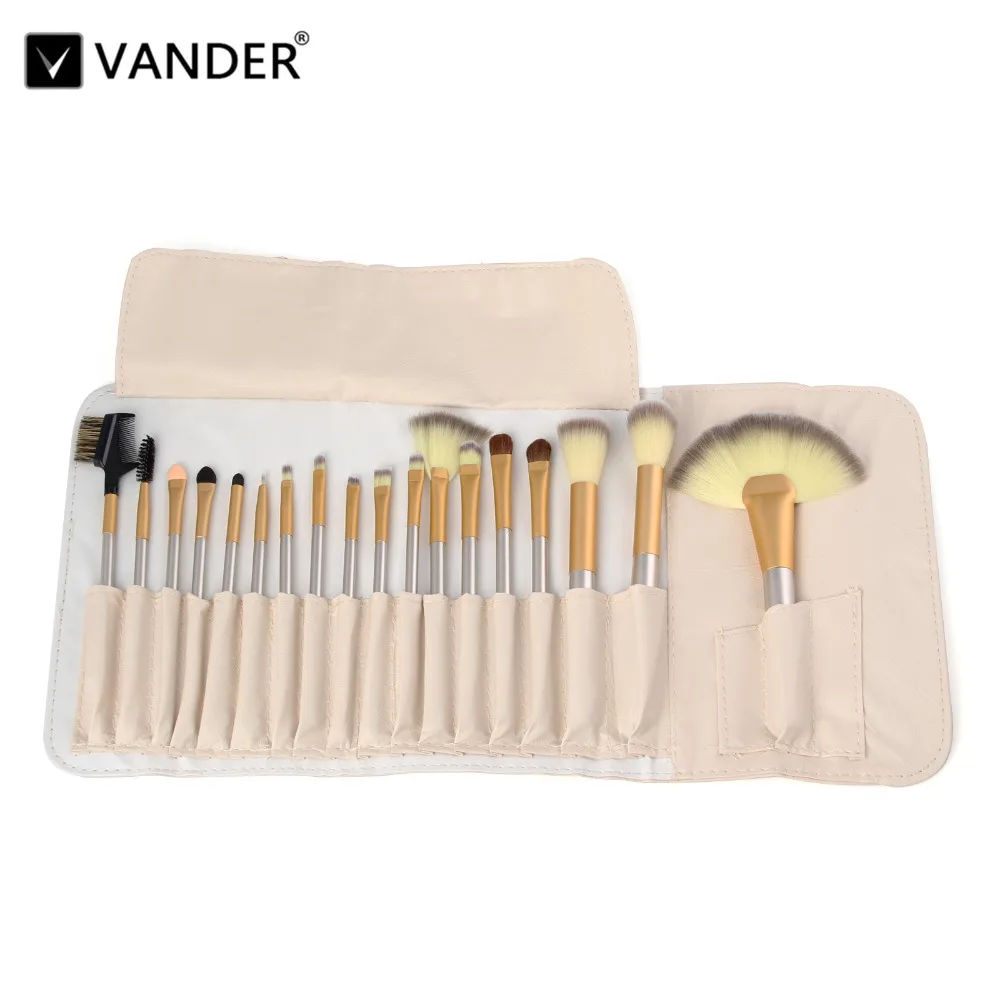 Профессиональные роскошные кисти для макияжа Vanderlife 18 шт. набор мягких кистей