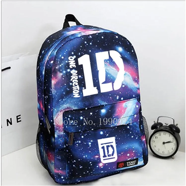 Подростковые Сумки One Direction 1D для мальчиков и девочек, Мультяшные рюкзаки, Детские рюкзаки из ткани Оксфорд, Детские рюкзаки, дорожные сумки, Mochila Feminina