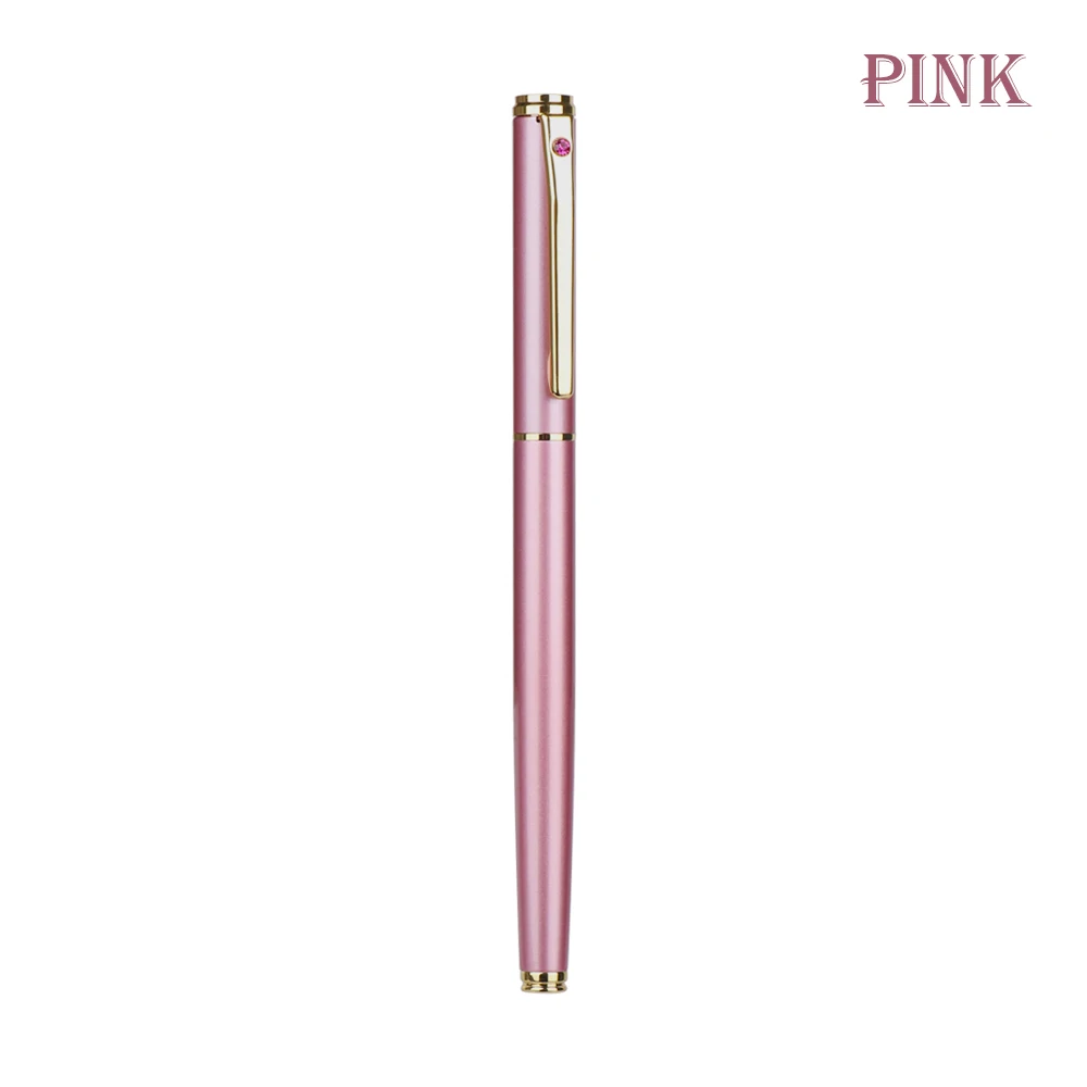 pink 1 шт. металлический авторучка школьные и офисные принадлежности канцелярские элегантные ручки для письма школа высокое качество чернильный фонтан мм 0,38 ручка - Цвет: pink