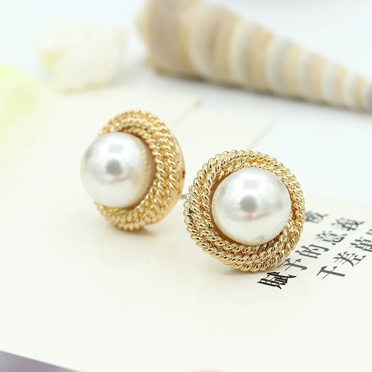 Центр большой искусственный жемчуг металлический золотой веревочный обруч