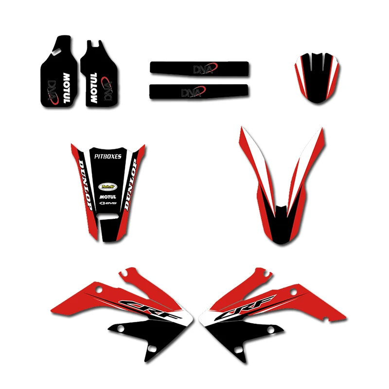 Мотоциклетный Графический фон Наклейка Набор наклеек для Honda CRF250X CRF 250X 4 мазка 2004