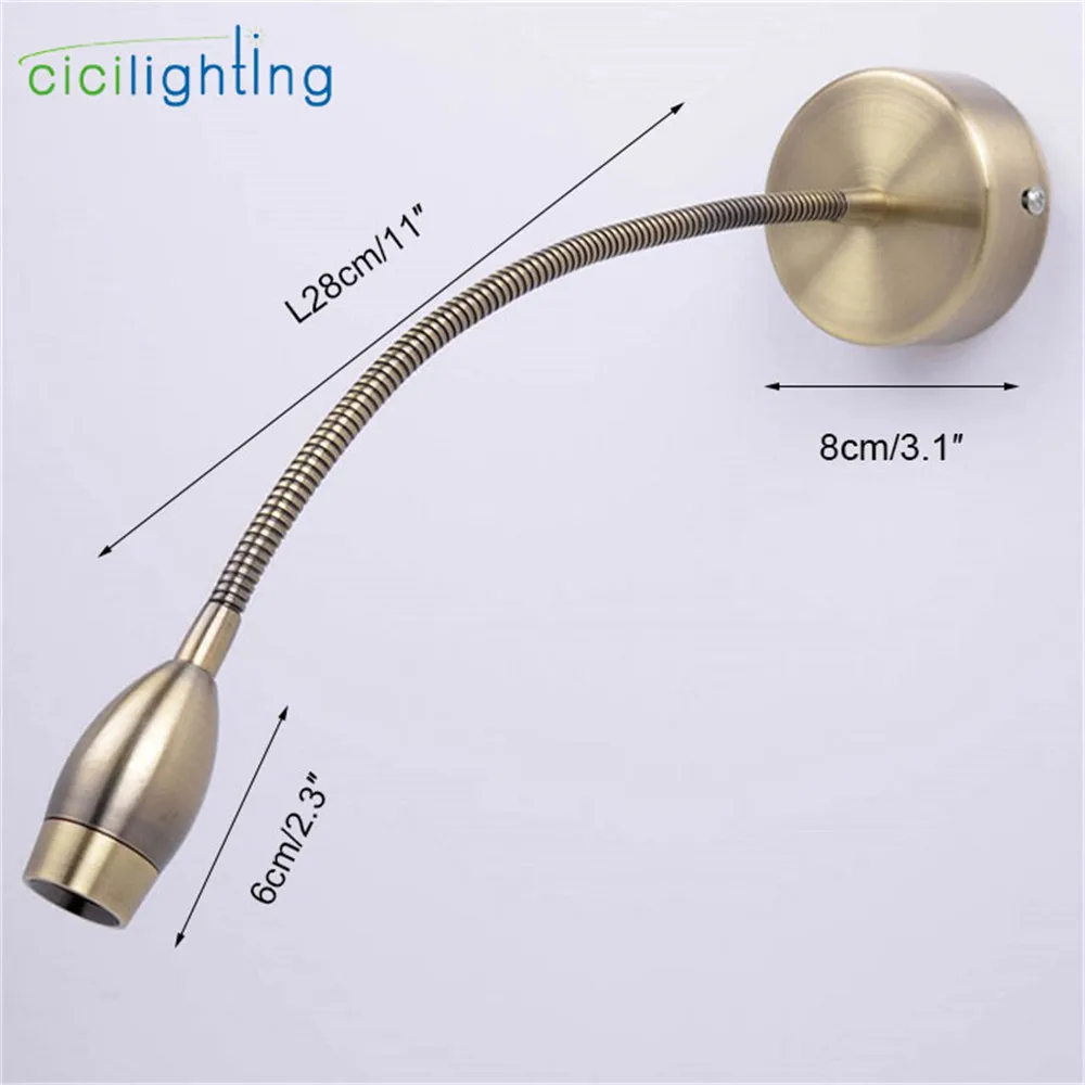 Современные зеркальные прикроватные настенные лампы винтажный светодиодный