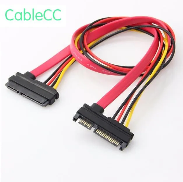 100 шт./SATA III 3 0 7 + 15 22 Pin SATA кабель-удлинитель для передачи данных 30 см красный цвет |