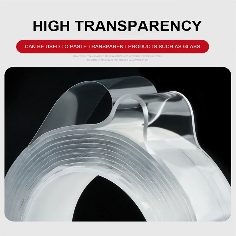 Прозрачная нано Двухсторонняя клейкая лента автомобильная наклейка моющаяся