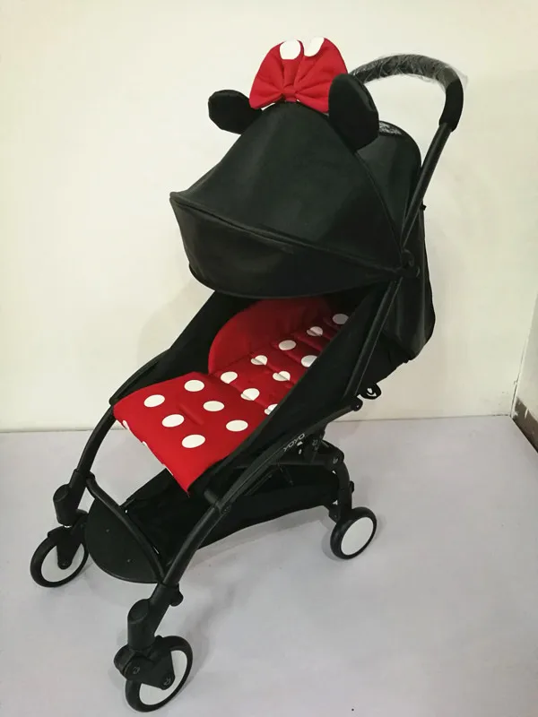 leather mini BABYYOYA 175 градусов кожа или Лен солнцезащитный чехол и Подушка сиденья набор Yoya yoyo Новое поступление красочные аксессуары для детских колясок - Цвет: leather mini