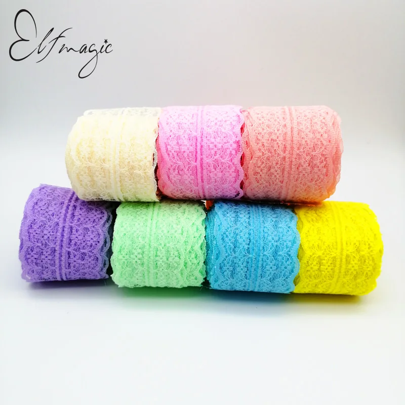 4.5cm*10m Lace roll Ribbon Wedding Decoration Gift packing Material Handmade clothing accessories Sewing Satin Fabric | Дом и сад