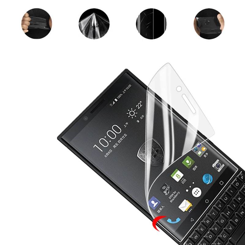 EXUNTON 3PCS For BlackBerry KEY2 KEYone Front Full Coverage 3H Ultra-thin Super Clear Soft TPU Screen Protector Protective Film | Мобильные