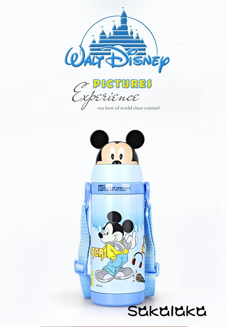 Бренд disney 304 из нержавеющей стали вакуумная изоляция Горячая бутылка для воды бутылка 480 мл