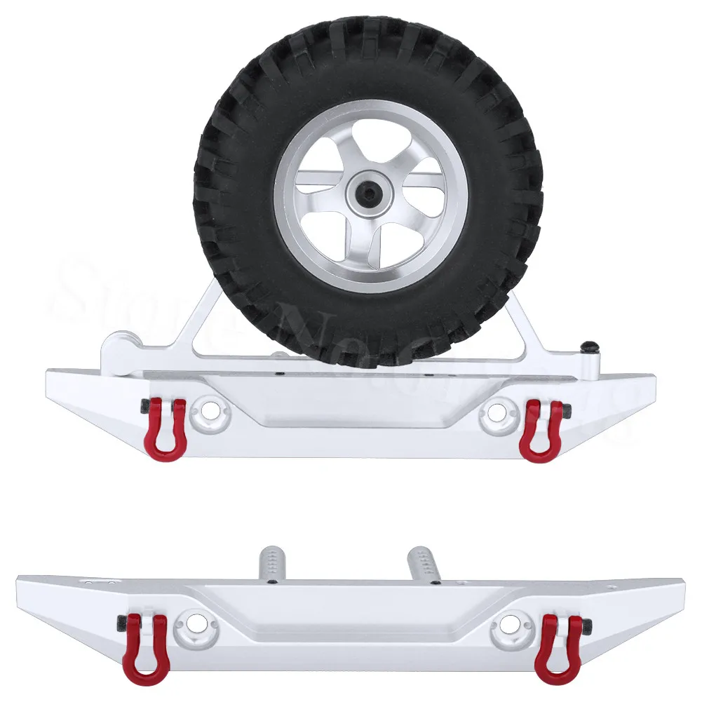 

1 компл./Лот Алюминиевый задний бампер с запасным держателем шин для AXIAL SCX10 Electric 4WD Rock Crawler RC 1/10-й сменный