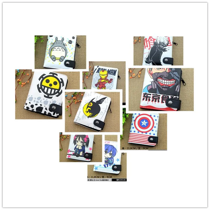 Новый короткий кошелек в стиле комикс с милым мультяшным рисунком принтом виде