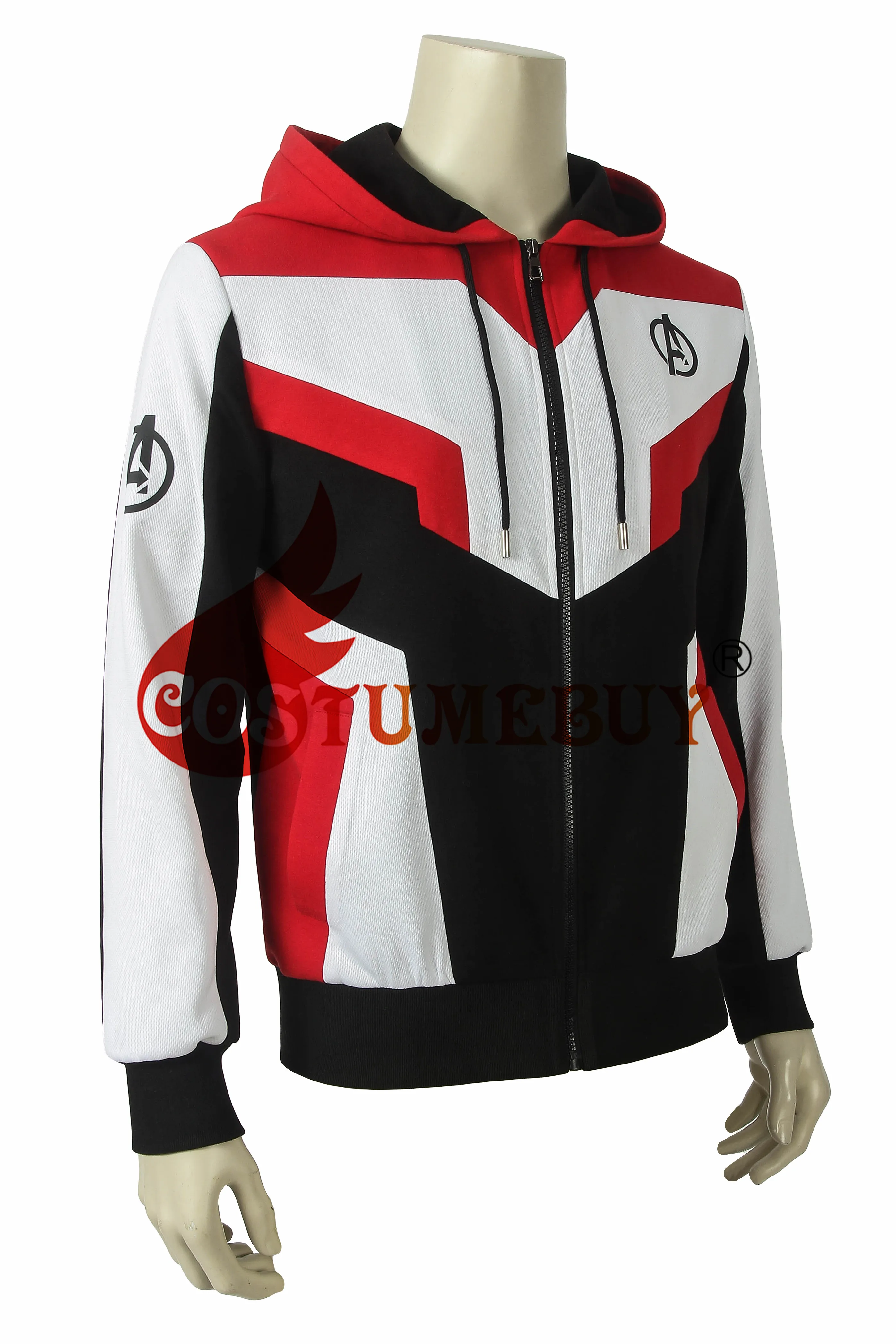 Costumebuy Мстители завершающей Косплэй костюм куртка с капюшоном «мстители» командная форма Железный человек Черная Вдова толстовки пальто в стиле милитари из L920
