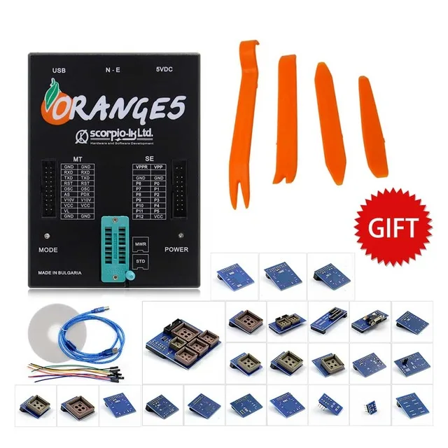 full set OEM оранжевый 5 программист оранжевый 5 программист с полным адаптером оранжевый 5 профессиональное Программирование Devic и программное обеспечение - Цвет: full set