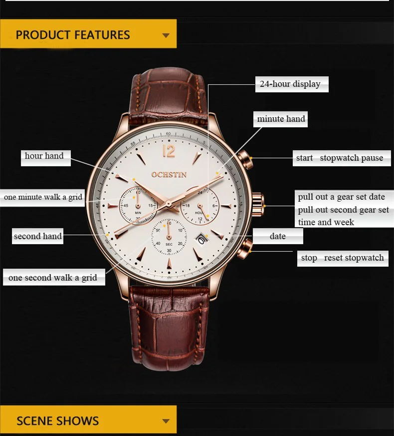 Часы мужские кварцевые в стиле милитари с кожаным ремешком|masculino|masculinos relogiosmasculino