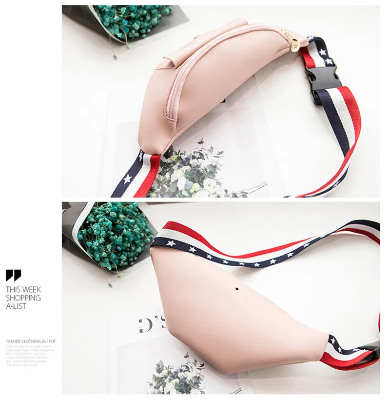 Mihaivina Fanny Pack для женщин поясная сумка Женская поясная сумка из искусственной кожи путешествия груди сумки кассира Bolsa для Iphone8