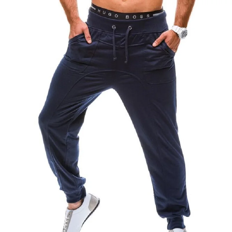 2019 новые модные летние Узкие вставки Штаны Для мужчин пот Повседневное брюк Jogger