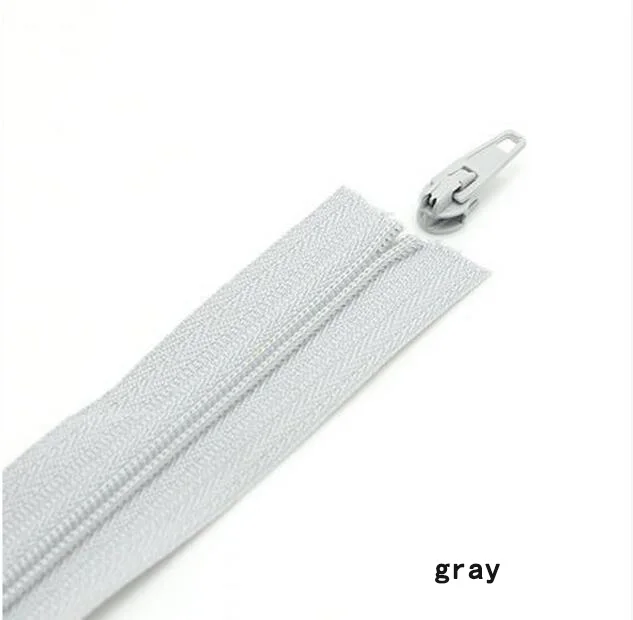 5 метров Meetee 3# нейлон катушки молнии DIY сумки обувь, палатки одежда домашний текстиль ремонт молния бесплатный подарок молния головы Съемник AP2335 - Цвет: gray