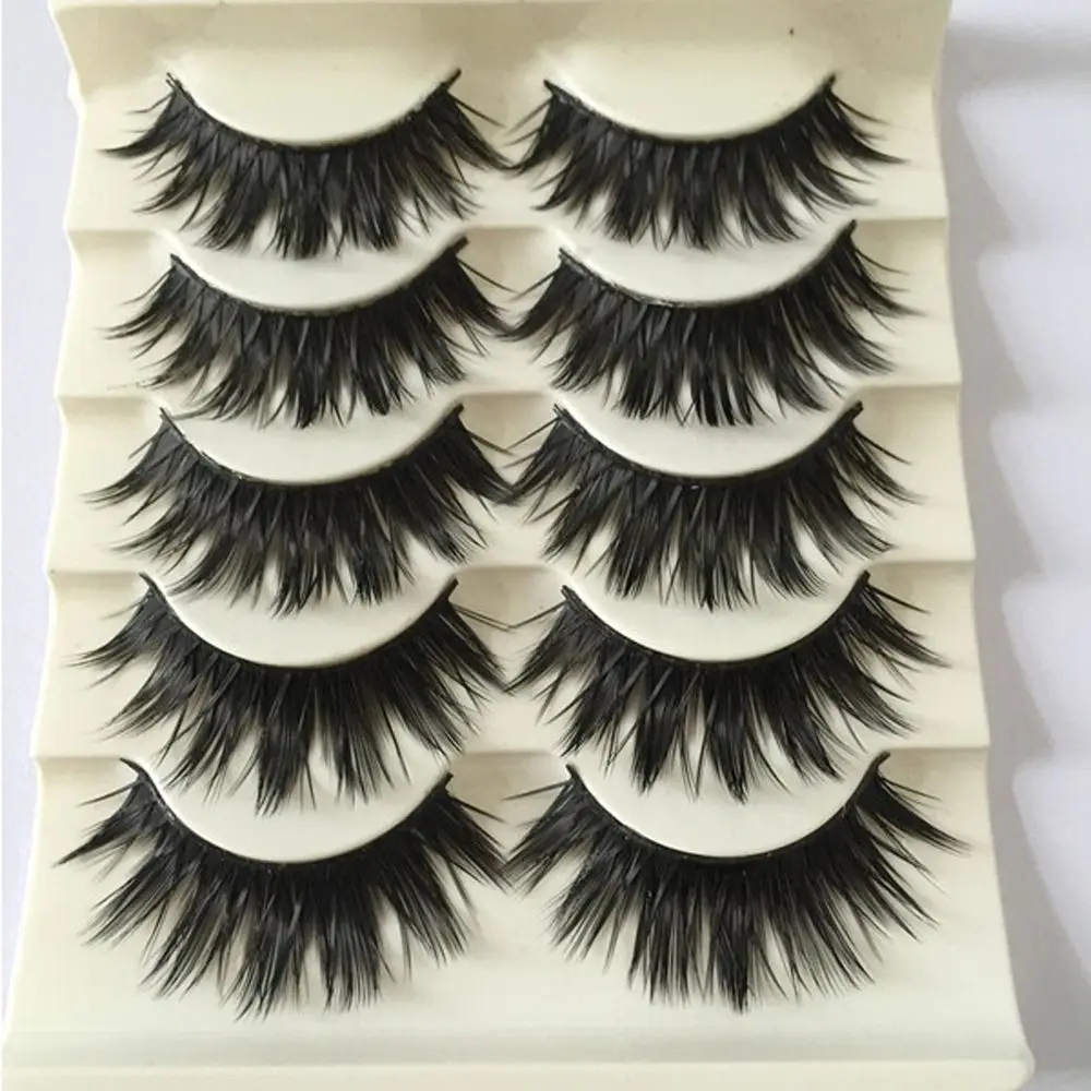 Новинка модные натуральные накладные ресницы 3D Beauty Fashion 5 пары/компл. инструменты