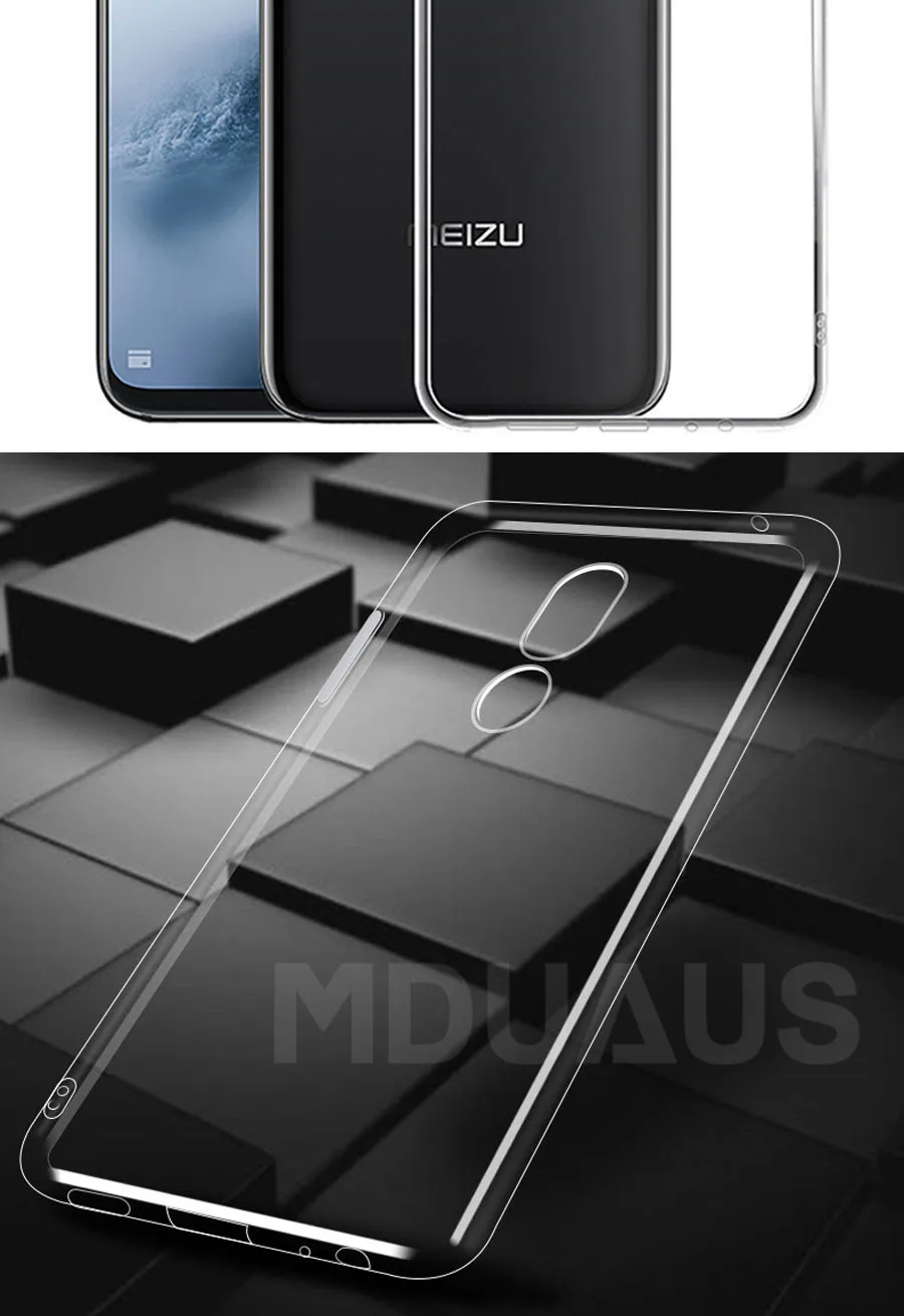 Ультратонкий Мягкий Прозрачный чехол из ТПУ для Meizu 16 th 15 Plus Lite 16X Pro 6 7 Plus M6 M5 M3 Note M6S M5S M3S M15 чехол s Чехол