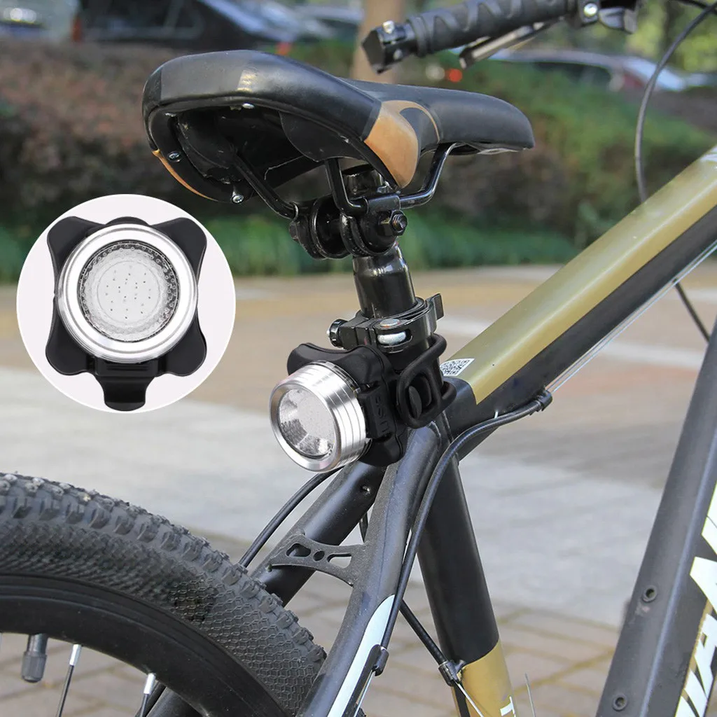 

Cycling Bicycle Bike LED Headlight Front Light With USB Rechargeable warning light Tail Clip Light Lamp