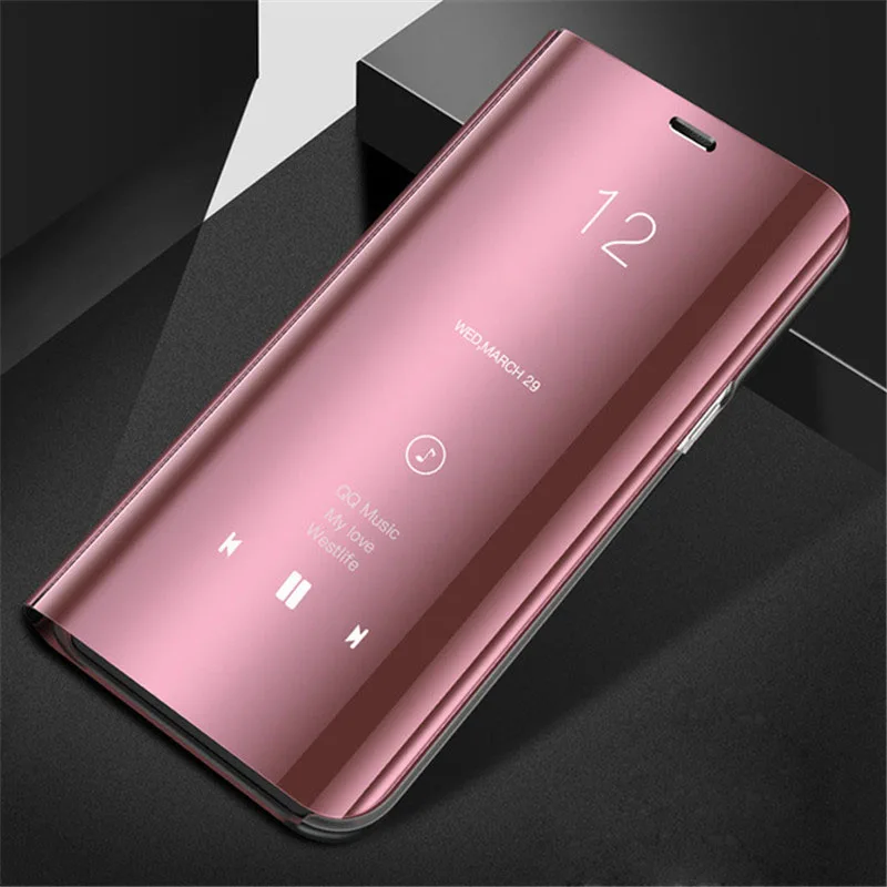 Rose Gold Для samsung Galaxy J7 Neo чехол J701 J701F J701M Core Прозрачный зеркальный флип из искусственной кожи PC задняя крышка для samsung J7 NXT J701F/DS чехол - Цвет: Rose Gold